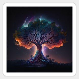 Tree of Life at Night - Celestial Balance Sticker